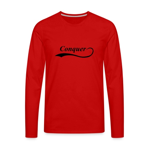Conquer Baseball T-Shirt - Men's Premium Long Sleeve T-Shirt