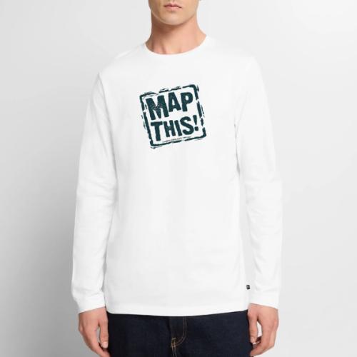 MapThis! Black Stamp Logo - Men's Premium Long Sleeve T-Shirt