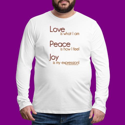 LOVE PEACE JOY - Men's Premium Long Sleeve T-Shirt