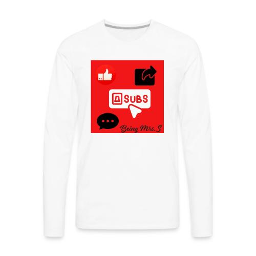 Like Share Subscribe Comment - Men's Premium Long Sleeve T-Shirt