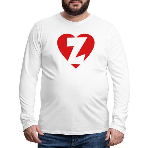 I love Z - Heart Z- Letter Z - Men's Premium Long Sleeve T-Shirt