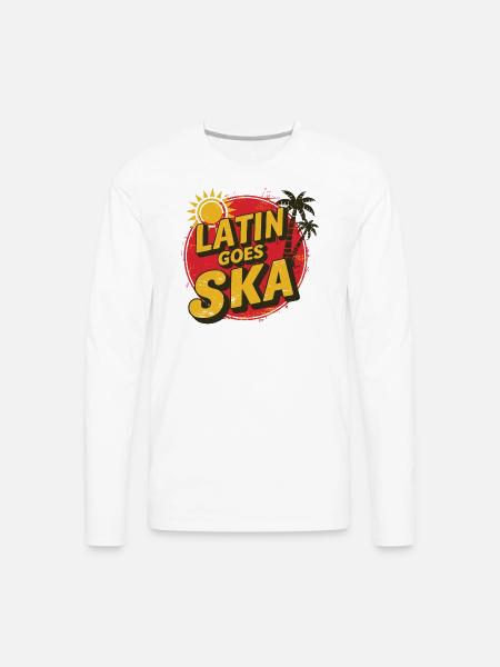 Latin Goes Ska - Men's Premium Long Sleeve T-Shirt - white