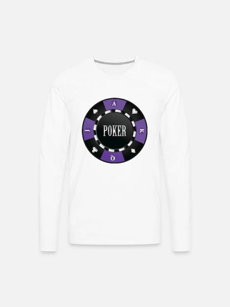 Poker Chip - Men's Premium Long Sleeve T-Shirt - white
