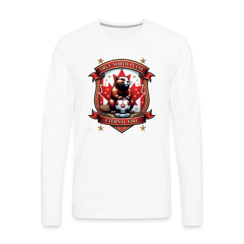 Canada Beaver Crest T-Shirt, Pride Badge Gift - Men's Premium Long Sleeve T-Shirt