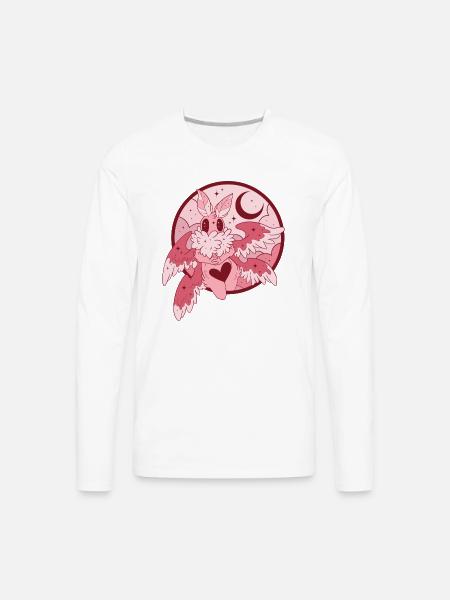 Rosy Maple Mothman - Men's Premium Long Sleeve T-Shirt - white