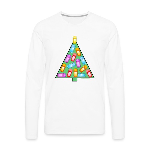 GPS Christmas Tree - Men's Premium Long Sleeve T-Shirt