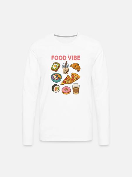 Food vibe - Men's Premium Long Sleeve T-Shirt - white