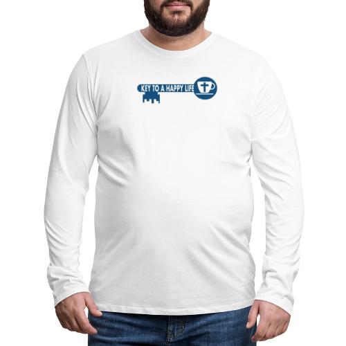 Jesus and Coffee the key to a happy life - Men's Premium Long Sleeve T-Shirt