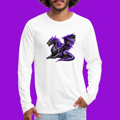 Neon Dragon at Rest - Men's Premium Long Sleeve T-Shirt
