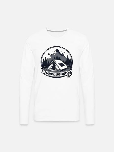 Unplugged - Men's Premium Long Sleeve T-Shirt - white