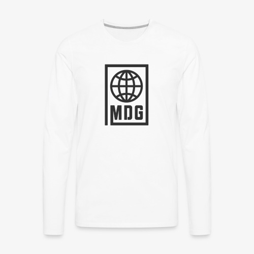 MDG Globe Concept - Black - Men's Premium Long Sleeve T-Shirt