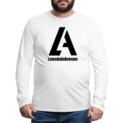 Lonsdale Avenue Logo Black Text - Men's Premium Long Sleeve T-Shirt