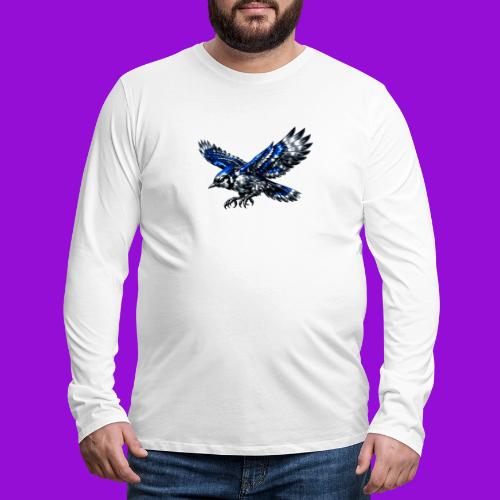 Silver Blue Jay Dive - Men's Premium Long Sleeve T-Shirt