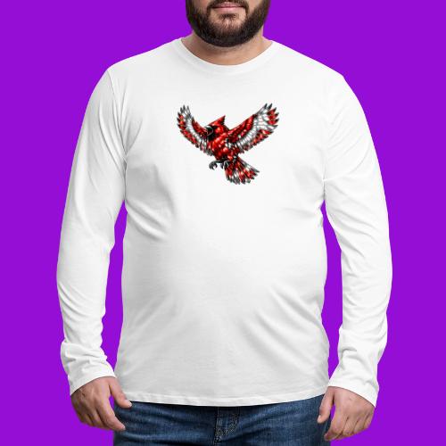 Cardinal in Flight - Men's Premium Long Sleeve T-Shirt