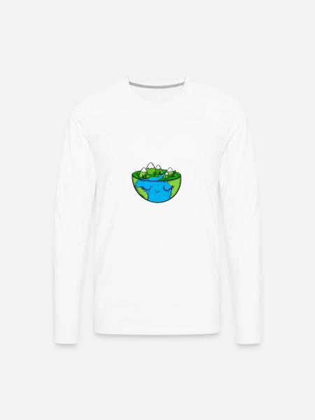 Earth Day Halftone - Men's Premium Long Sleeve T-Shirt - white