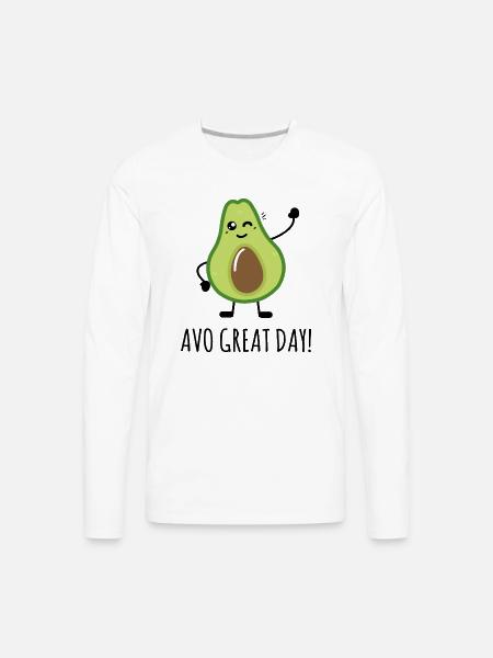 Avo Great Day - Men's Premium Long Sleeve T-Shirt - white