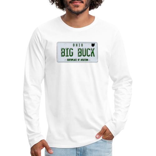 Ohio License Plate Big Buck Camo - Men's Premium Long Sleeve T-Shirt