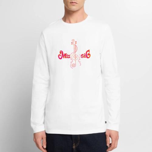 guitar music design - Men's Premium Long Sleeve T-Shirt