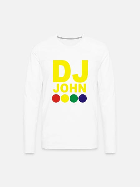 DJ John - Men's Premium Long Sleeve T-Shirt - white