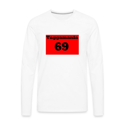 Taggamania red jersey name and number - Men's Premium Long Sleeve T-Shirt