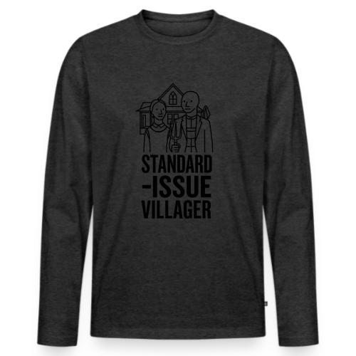 Standard-Issue Villagers (Black on Light) - Men's Premium Long Sleeve T-Shirt