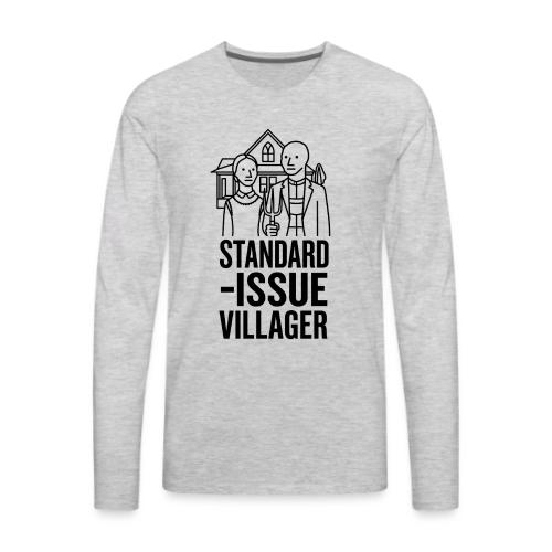 Standard-Issue Villagers (Black on Light) - Men's Premium Long Sleeve T-Shirt