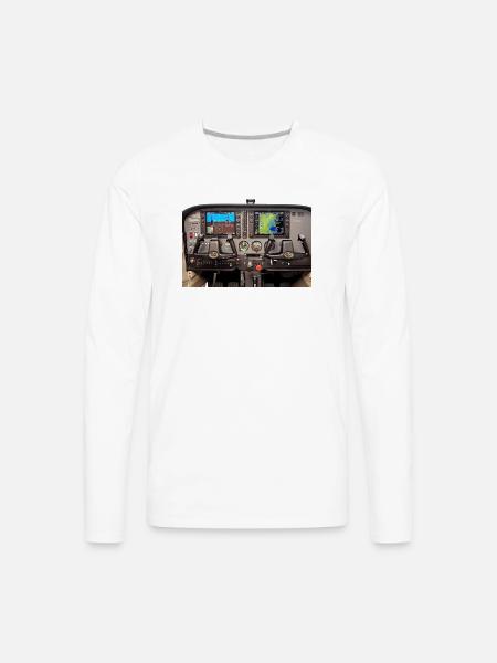 Dual Screen Flight Deck - Men's Premium Long Sleeve T-Shirt - white