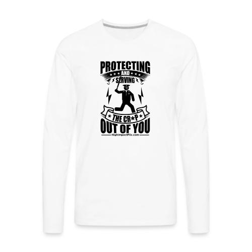 Protect SERVE COP BLACK - Men's Premium Long Sleeve T-Shirt