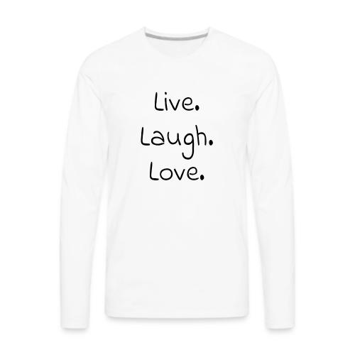Smoon City_Live laugh love Black - Men's Premium Long Sleeve T-Shirt
