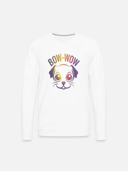 dog loyalty - Men's Premium Long Sleeve T-Shirt - white