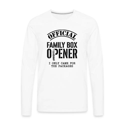 Official Family Box Opener Funny Knife Collector - Men's Premium Long Sleeve T-Shirt