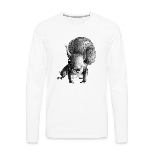 Cute Curious Squirrel - Men's Premium Long Sleeve T-Shirt