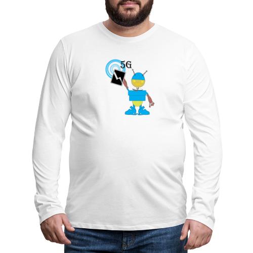 internet connectivity robot - Men's Premium Long Sleeve T-Shirt