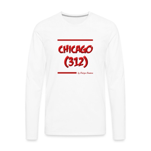 CHICAGO 312 RED - Men's Premium Long Sleeve T-Shirt