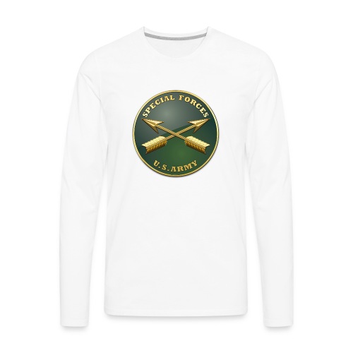 Army SF Branch Plaque - Men's Premium Long Sleeve T-Shirt