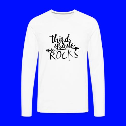 Third Grade Rocks Teacher T-Shirts - Men's Premium Long Sleeve T-Shirt
