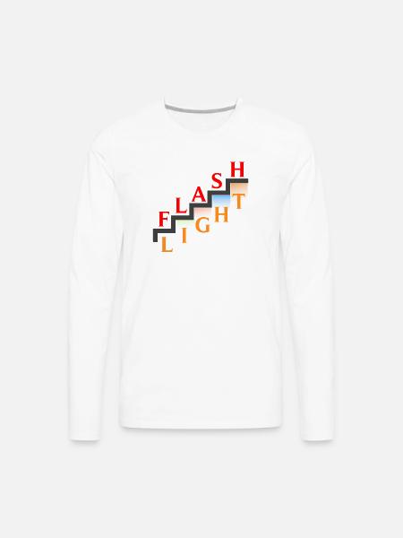 FLASH LIGHT - Men's Premium Long Sleeve T-Shirt - white