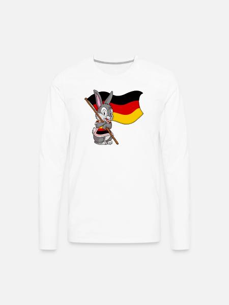 Germany Bunny - Men's Premium Long Sleeve T-Shirt - white