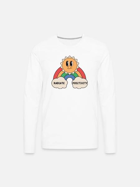 Radiate Positivity - Men's Premium Long Sleeve T-Shirt - white