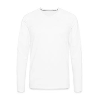 Skull with ski goggles, skiing, snowboarding - Men's Premium Long Sleeve T-Shirt - white - Front - Nico (187cm)