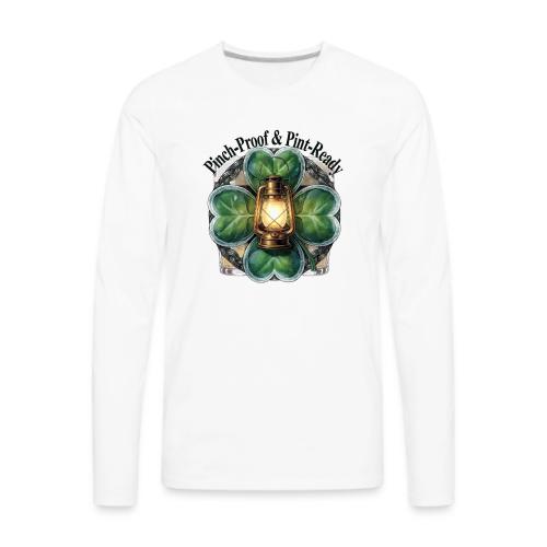 Pinch-Proof Lantern Clover T-Shirt - Men's Premium Long Sleeve T-Shirt