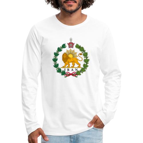 Iran Lion and Sun Green - Men's Premium Long Sleeve T-Shirt