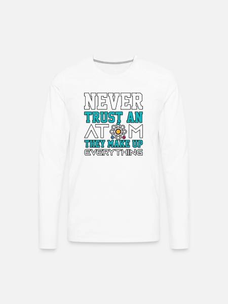 Make Up Everything Chemistry - Men's Premium Long Sleeve T-Shirt - white