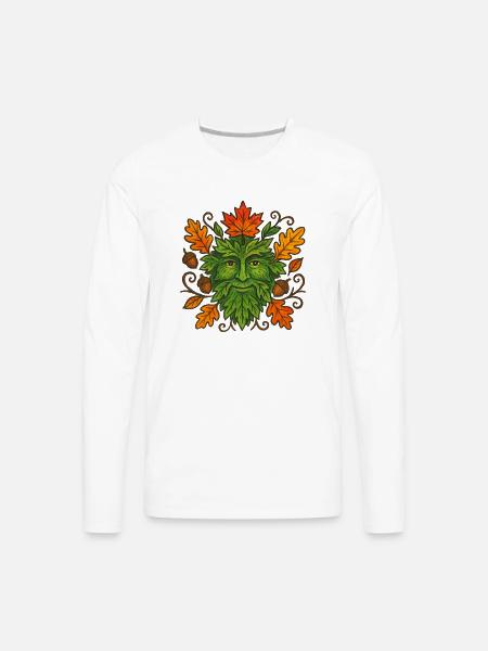Autumn Greenman - Men's Premium Long Sleeve T-Shirt - white