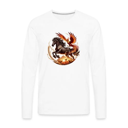Year of the Horse Phoenix T Shirt, Lunar NY Gift - Men's Premium Long Sleeve T-Shirt