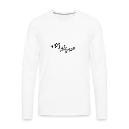 HDM Miner Music Network T-Shirt White - Men's Premium Long Sleeve T-Shirt