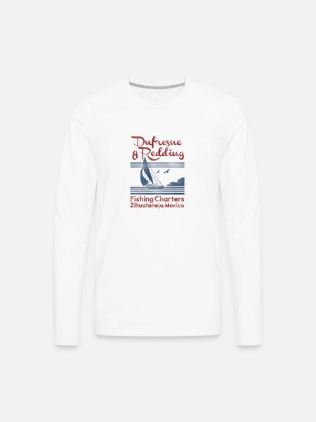 Dufresne and Redding Fishing Charters - Men's Premium Long Sleeve T-Shirt - white