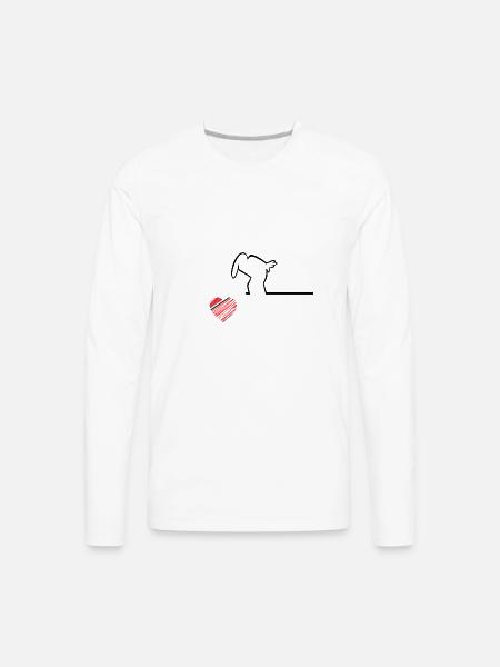 heart bag - Men's Premium Long Sleeve T-Shirt - white