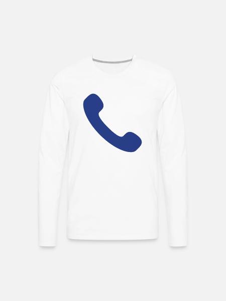 phone - Men's Premium Long Sleeve T-Shirt - white