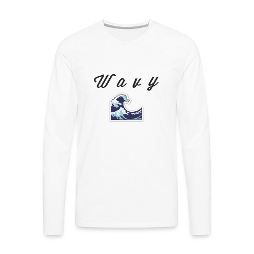 Wavy Abstract Design. - Men's Premium Long Sleeve T-Shirt
